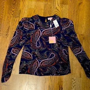 NWT Leyden Women’s LS Paisley Blouse S
